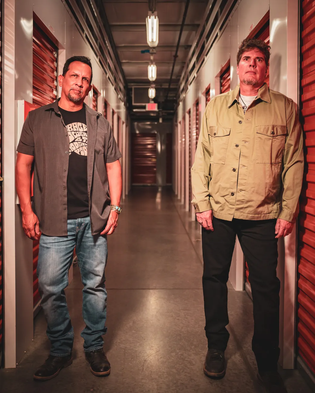 Throttle Down — storage-corridor portrait