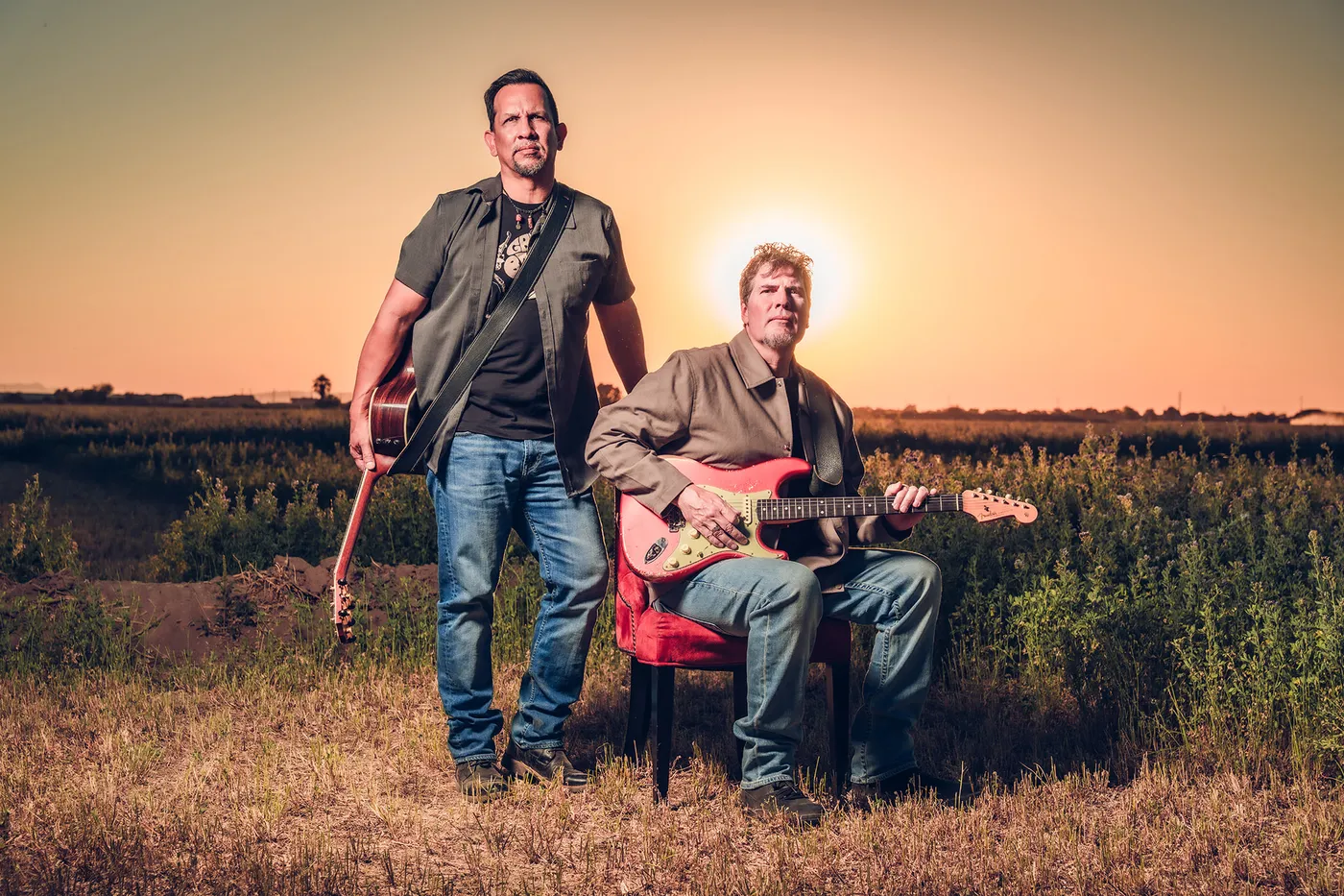 Throttle Down — Jamie Prophet and James Gonzalez at golden hour